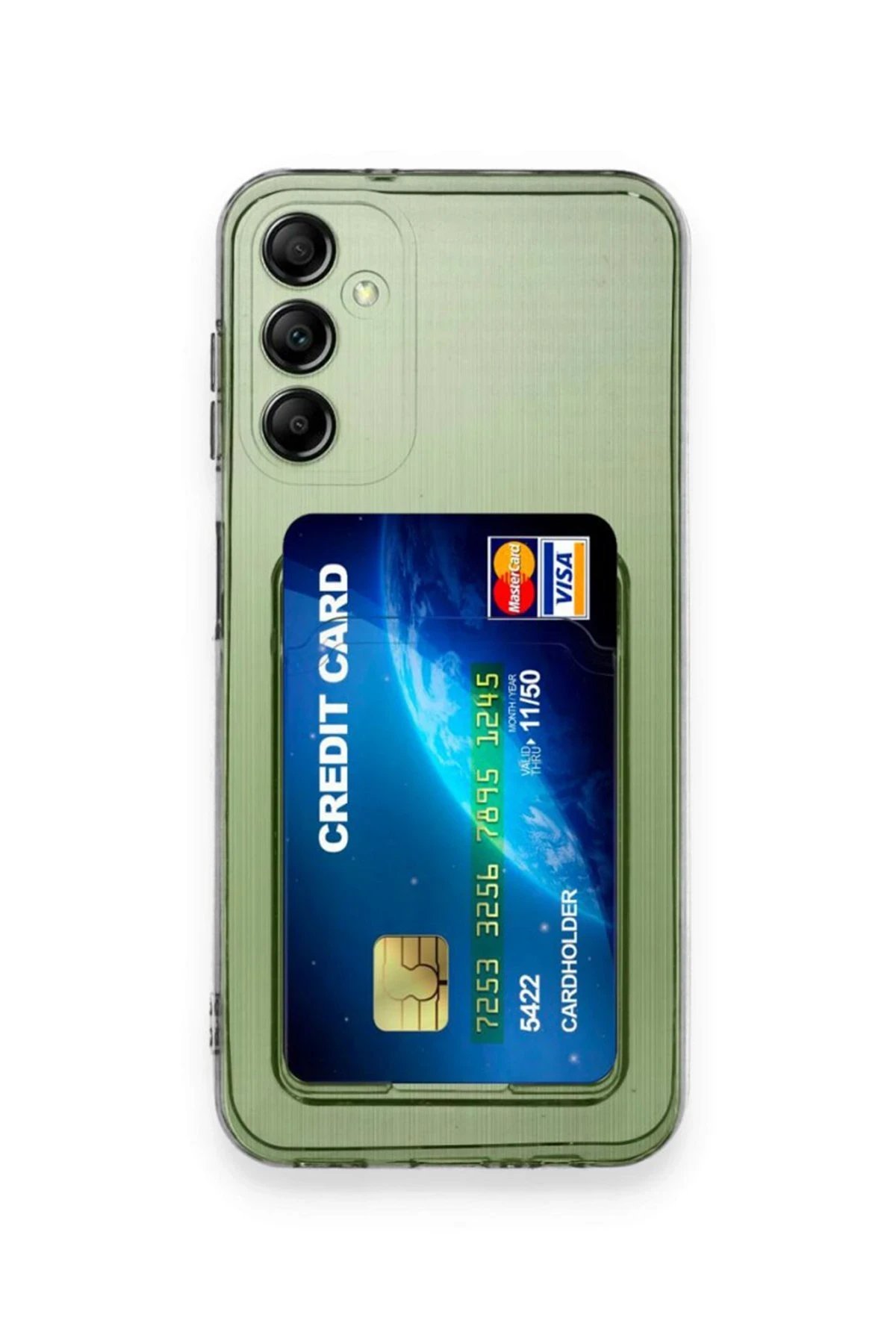 Newface Samsung Galaxy A25 5G Kılıf Kart Şeffaf Silikon - Şeffaf