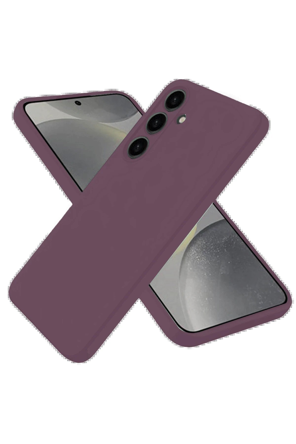 Newface Samsung Galaxy A06 Kılıf First Silikon - Mürdüm