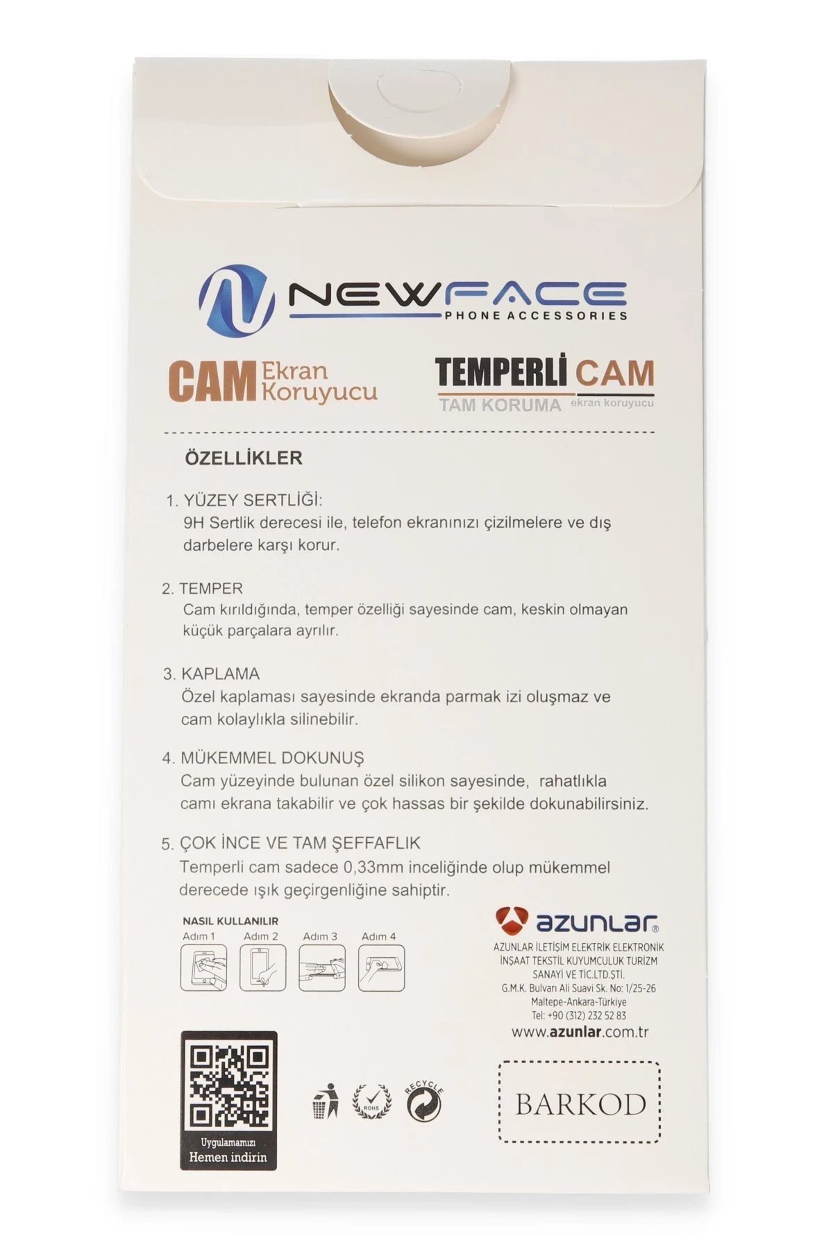 Newface Samsung Galaxy A56 3D Antistatik Hayalet Cam Ekran Koruyucu