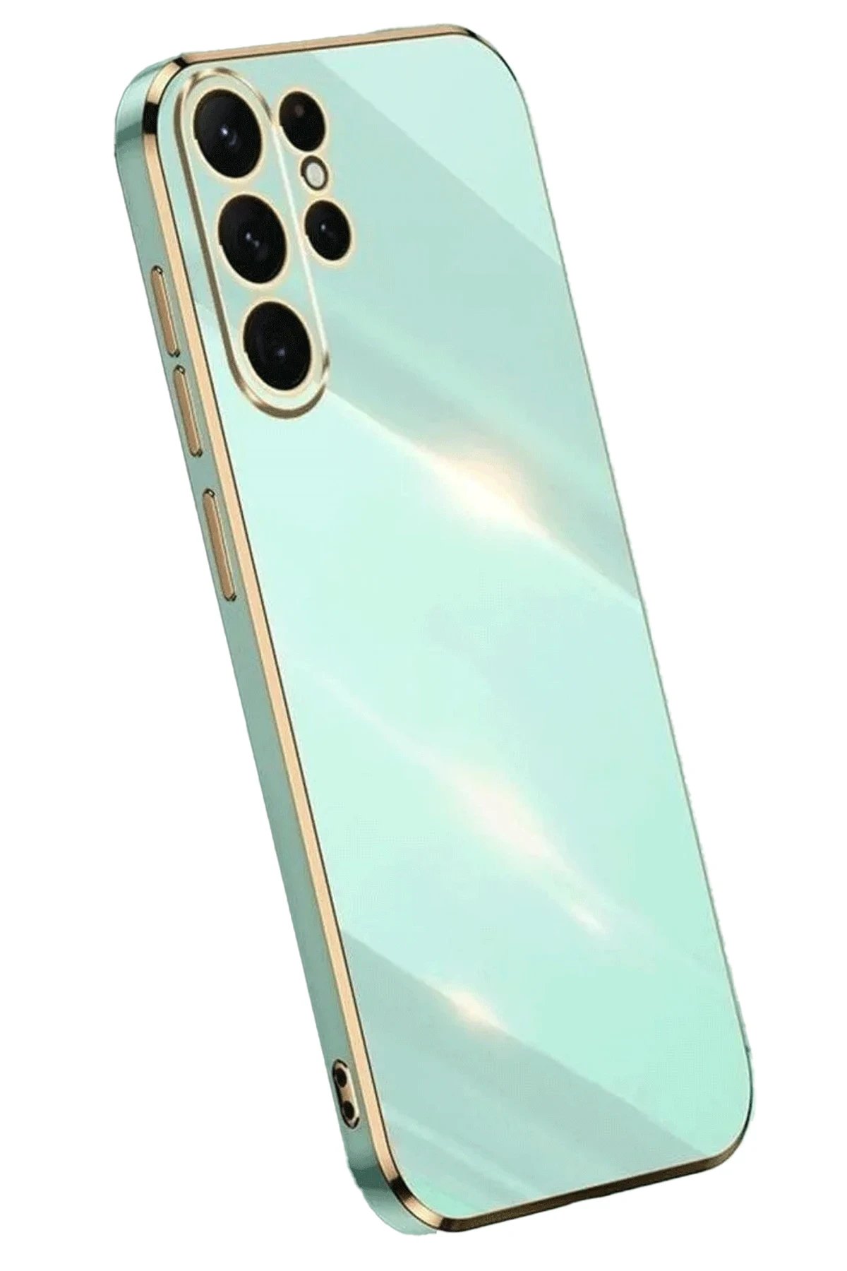 Newface Samsung Galaxy S25 Ultra Kılıf Volet Silikon - Açık Yeşil