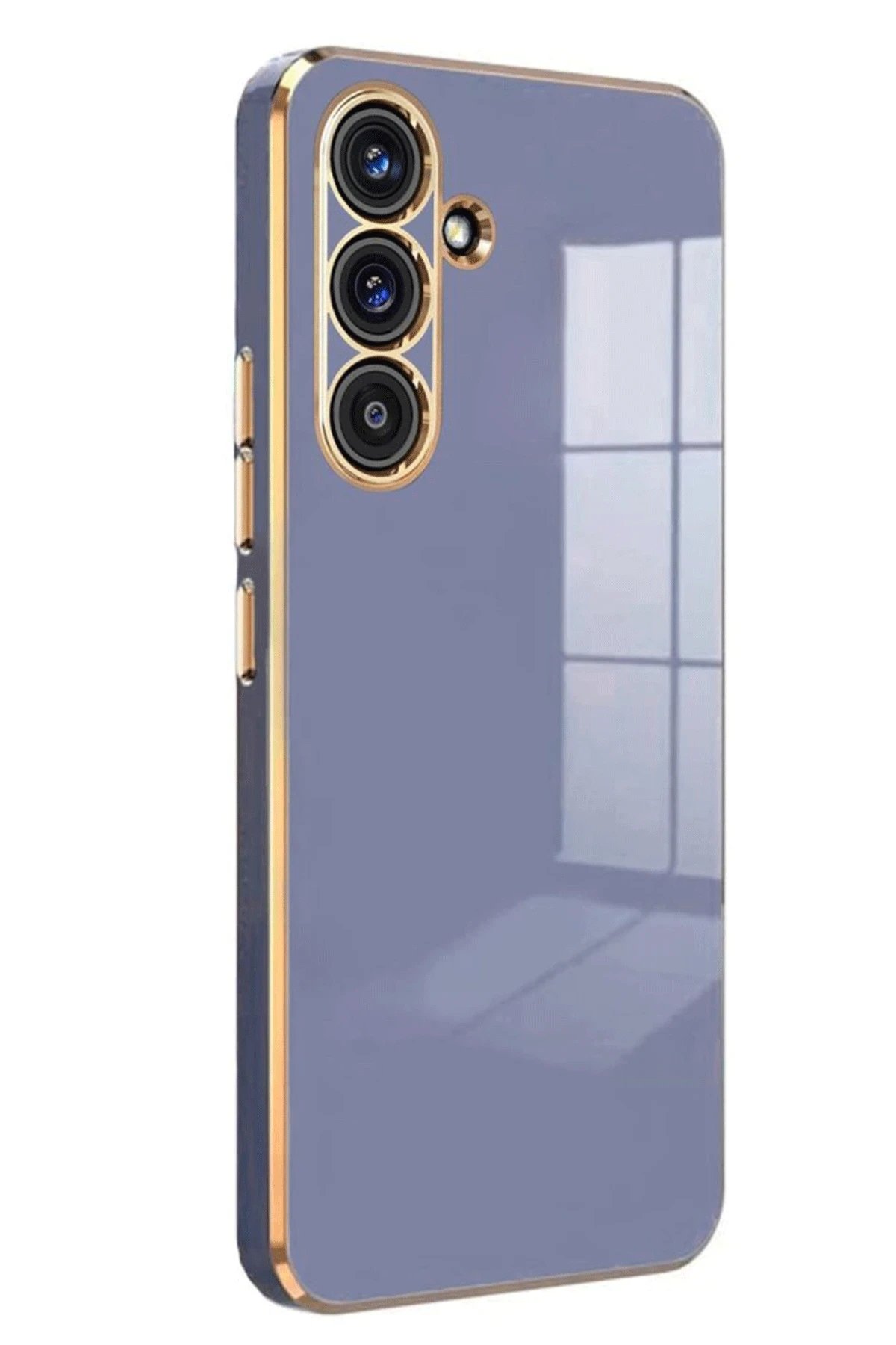 Newface Samsung Galaxy A36 Kılıf Volet Silikon - Mavi