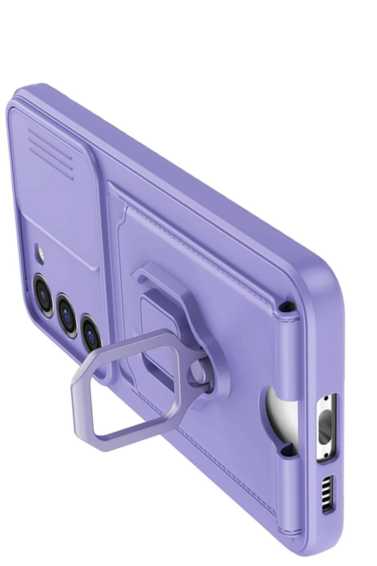 Newface Samsung Galaxy S25 Plus Kılıf Zuma Kartvizitli Yüzüklü Silikon - Lacivert