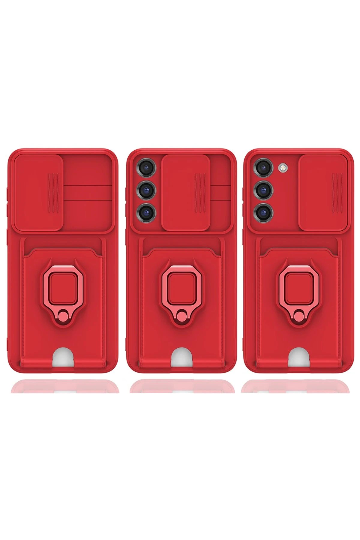 Newface Samsung Galaxy S25 Plus Kılıf Zuma Kartvizitli Yüzüklü Silikon - Yeşil