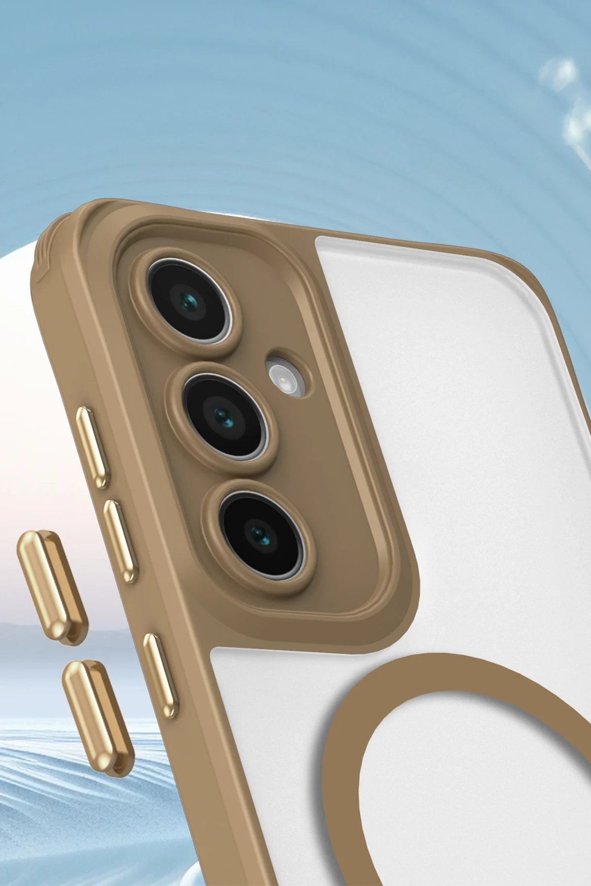 Newface Samsung Galaxy S23 Kılıf Enka Magsafe Silikon Kılıf - Titan Gri