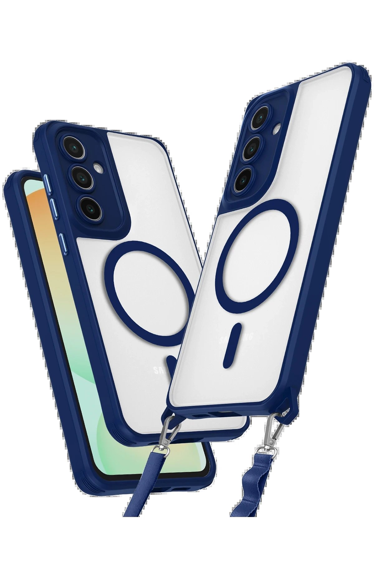 Newface Samsung Galaxy S23 FE Kılıf Enka Magsafe Silikon Kılıf - Lacivert