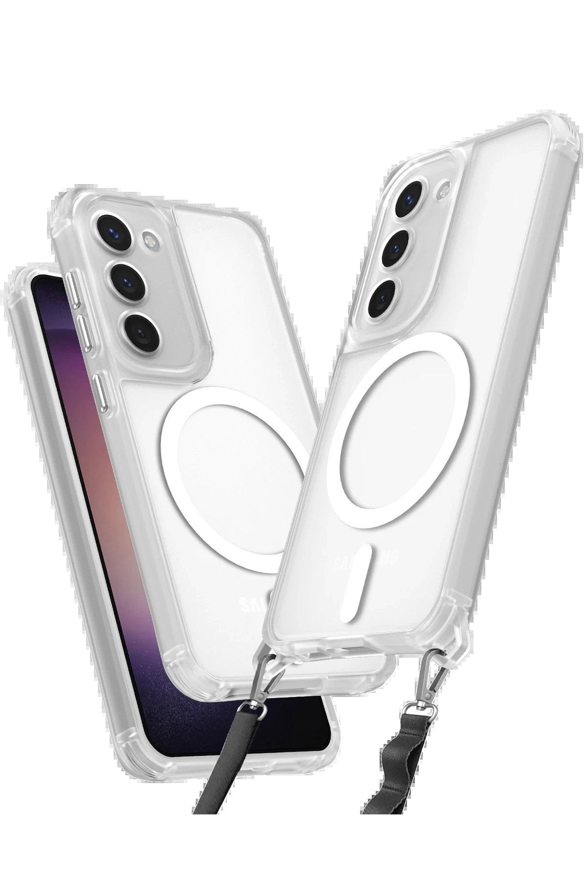 Newface Samsung Galaxy S23 Plus Kılıf Enka Magsafe Silikon Kılıf - Şeffaf