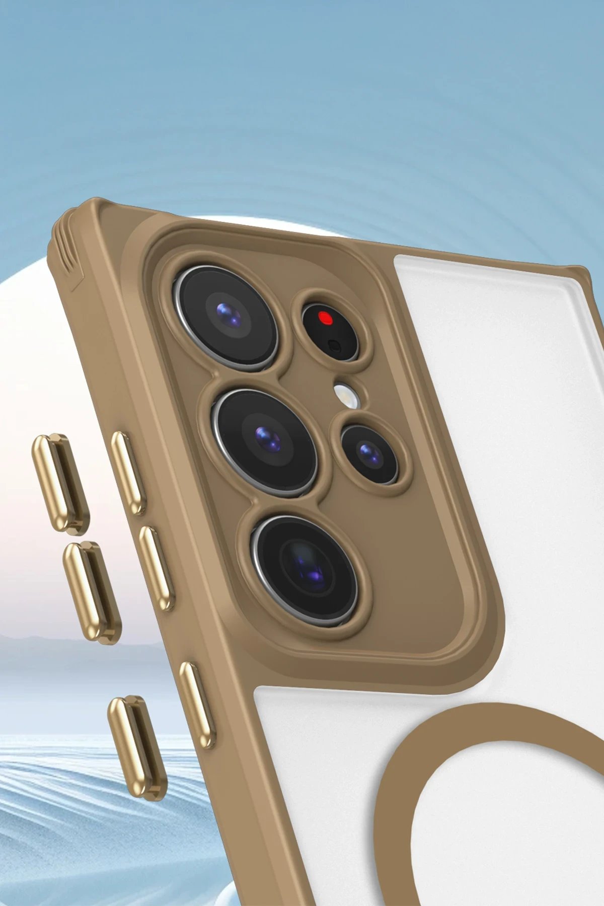 Newface Samsung Galaxy S23 Ultra Kılıf Enka Magsafe Silikon Kılıf - Titan Gri