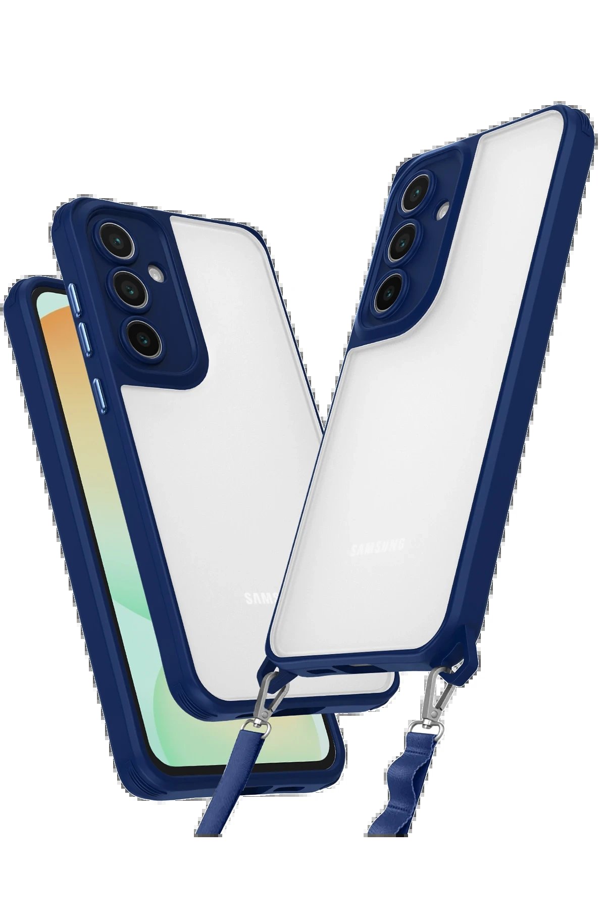 Newface Samsung Galaxy A55 5G Kılıf Penta Silikon Kılıf - Lacivert