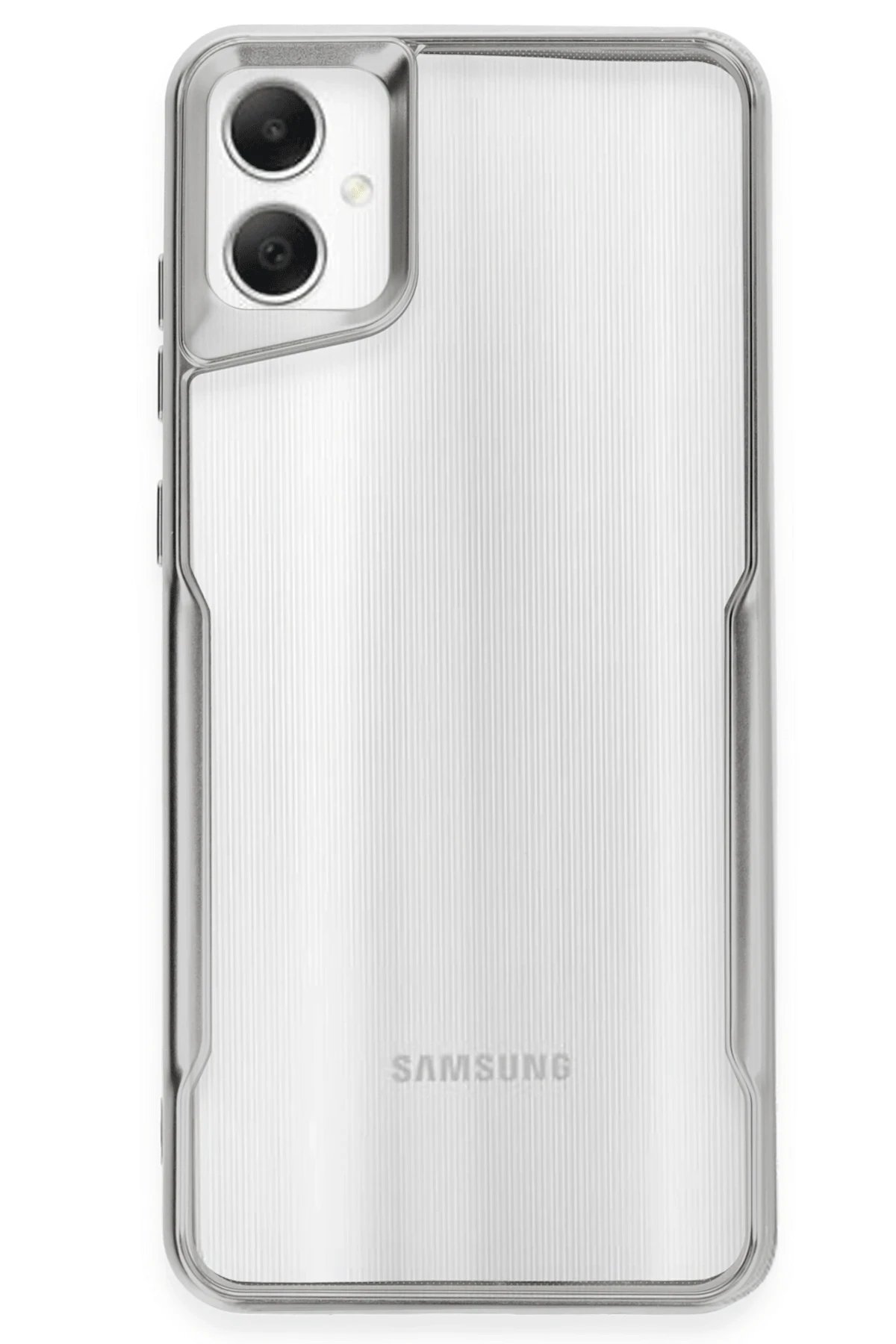 Newface Samsung Galaxy A06 Kılıf Boyi Silikon Kapak - Gümüş