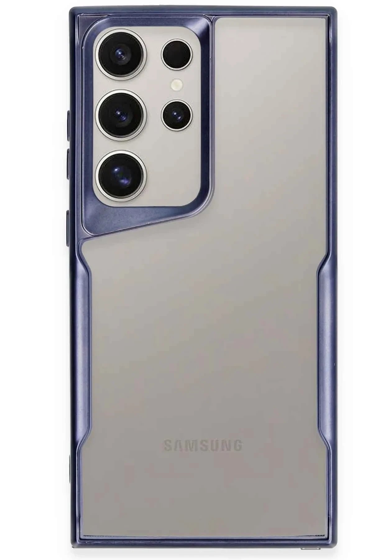 Newface Samsung Galaxy S25 Ultra Kılıf Boyi Silikon Kapak - Lacivert