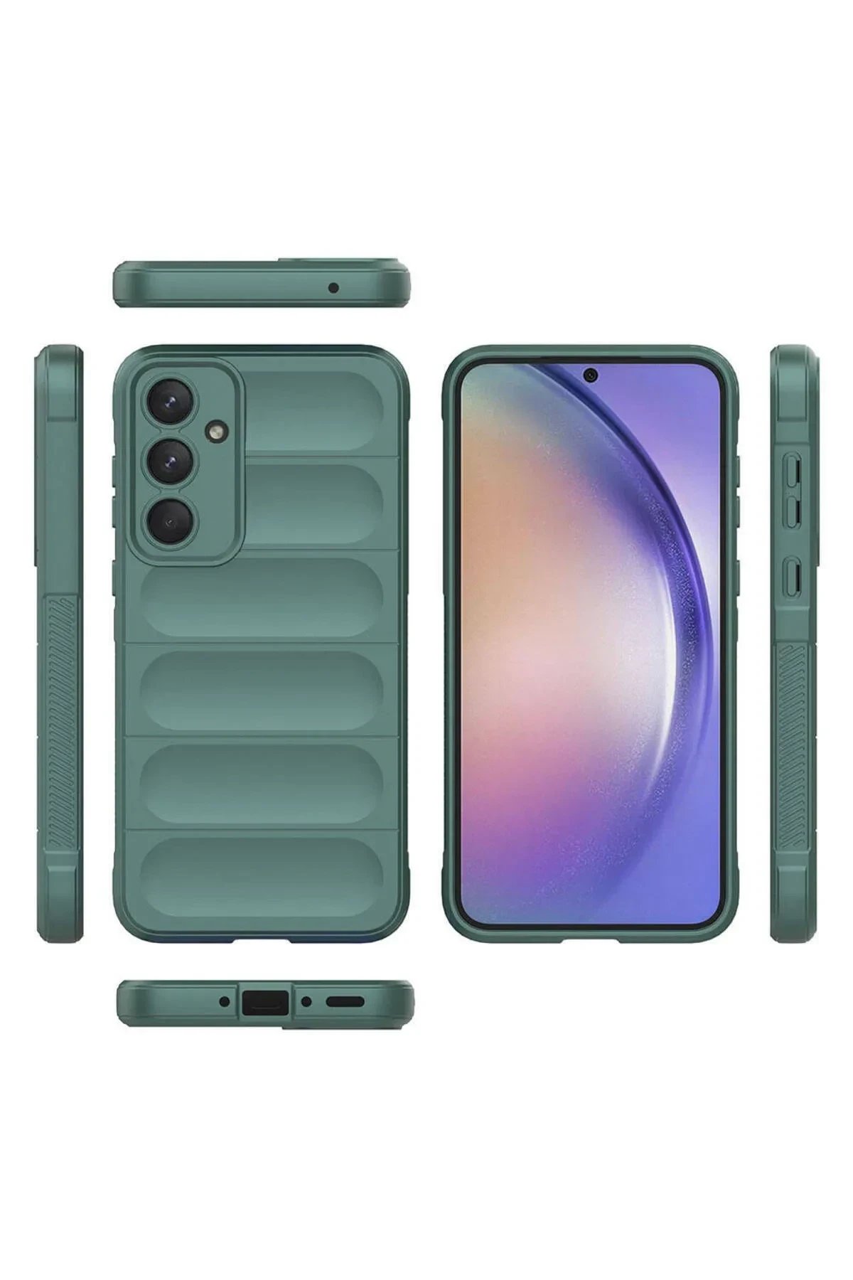 Newface Samsung Galaxy A26 Kılıf Optimum Silikon - Koyu Yeşil