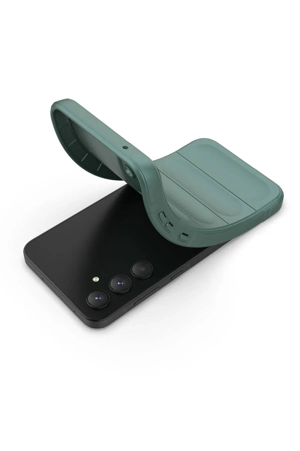 Newface Samsung Galaxy A26 Kılıf Optimum Silikon - Koyu Yeşil