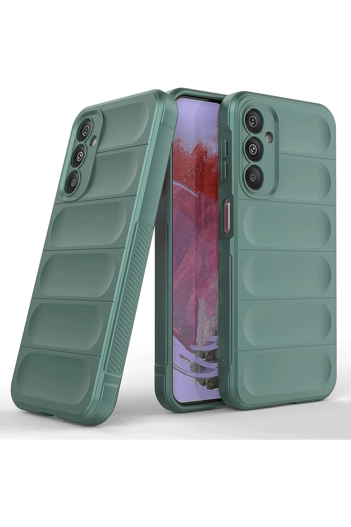 Newface Samsung A36 Kılıf Optimum Silikon - Koyu Yeşil