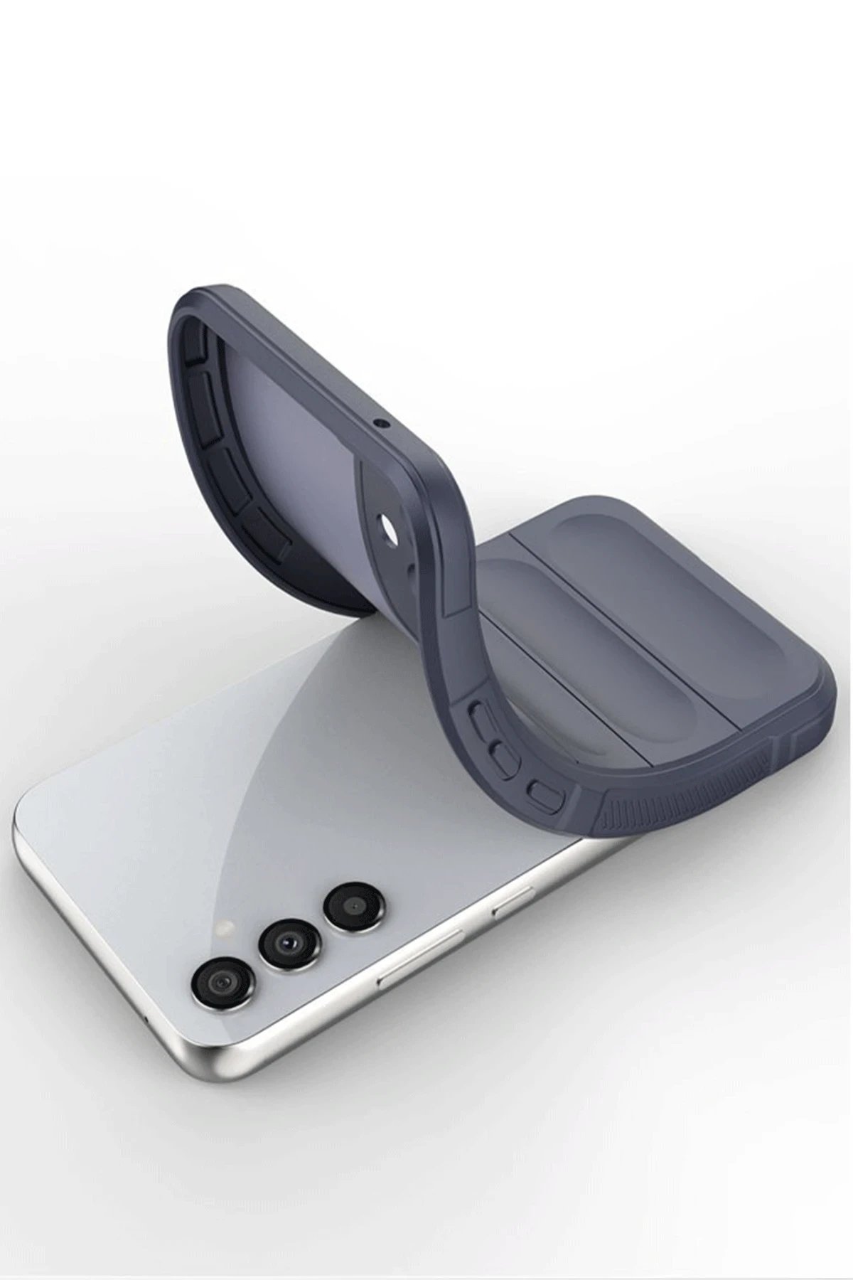 Newface Samsung A56 Kılıf Optimum Silikon - Lacivert