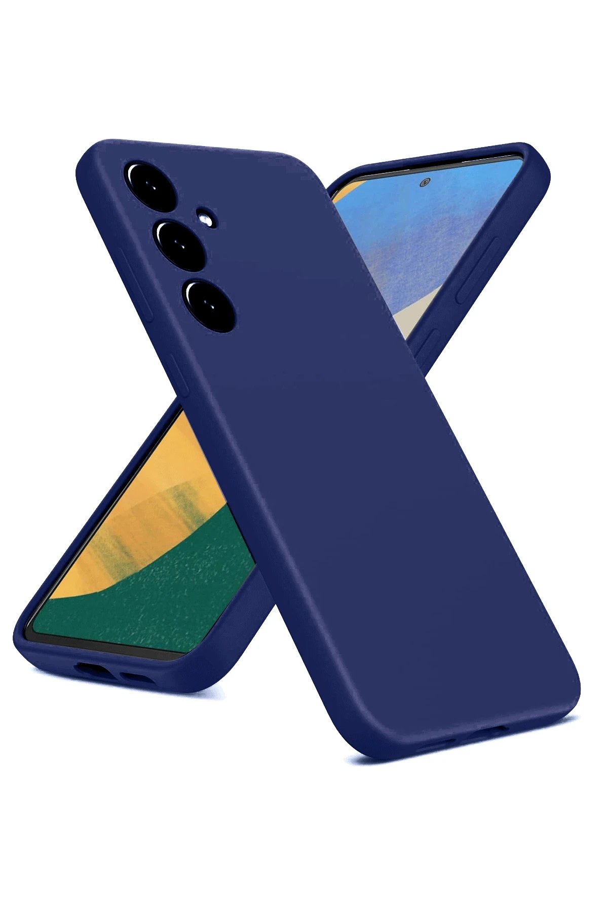 Newface Samsung Galaxy A36 Kılıf Nano içi Kadife Silikon - Lacivert