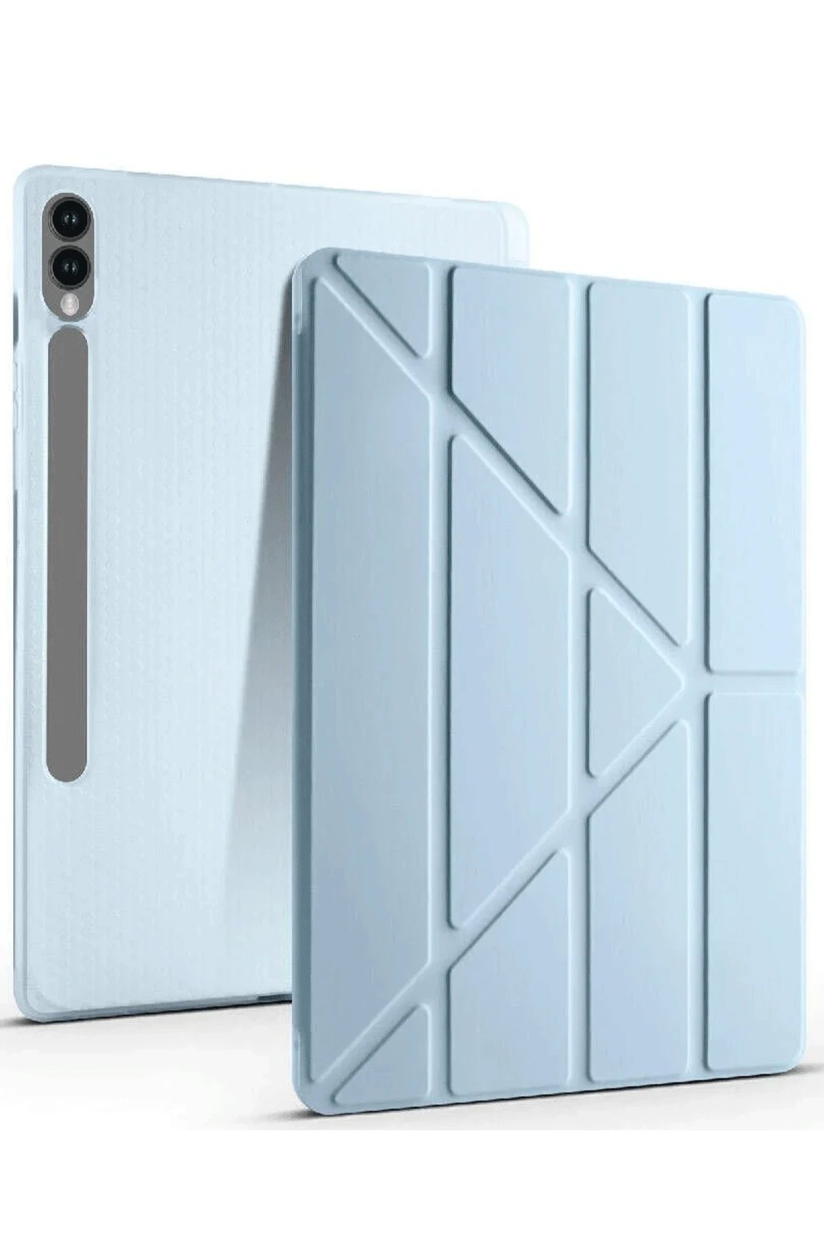 Newface Samsung Galaxy X510 Tab S9 FE 11 Kılıf Kalemlikli Mars Tablet Kılıfı - Mavi