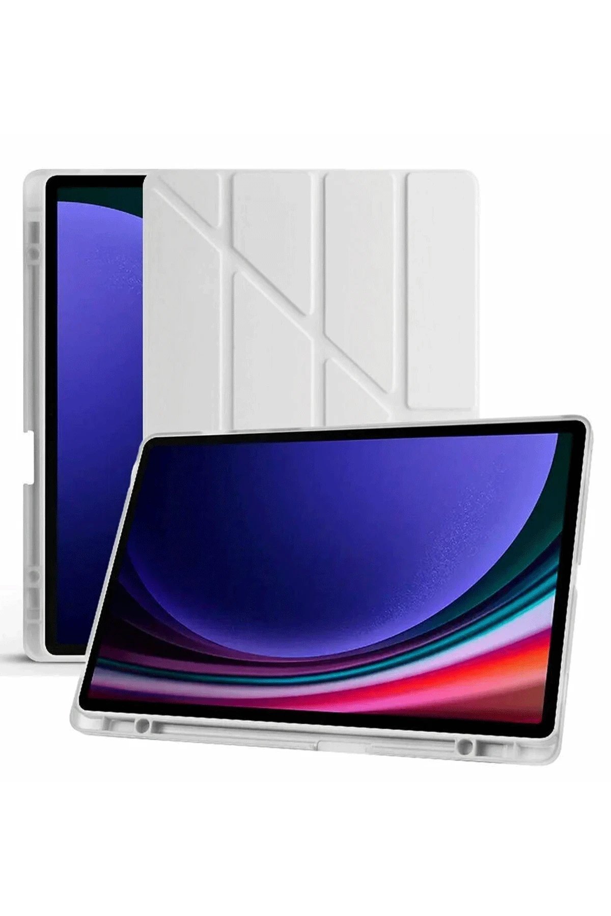 Newface Samsung Galaxy X510 Tab S9 FE 11 Kılıf Kalemlikli Mars Tablet Kılıfı - Gri