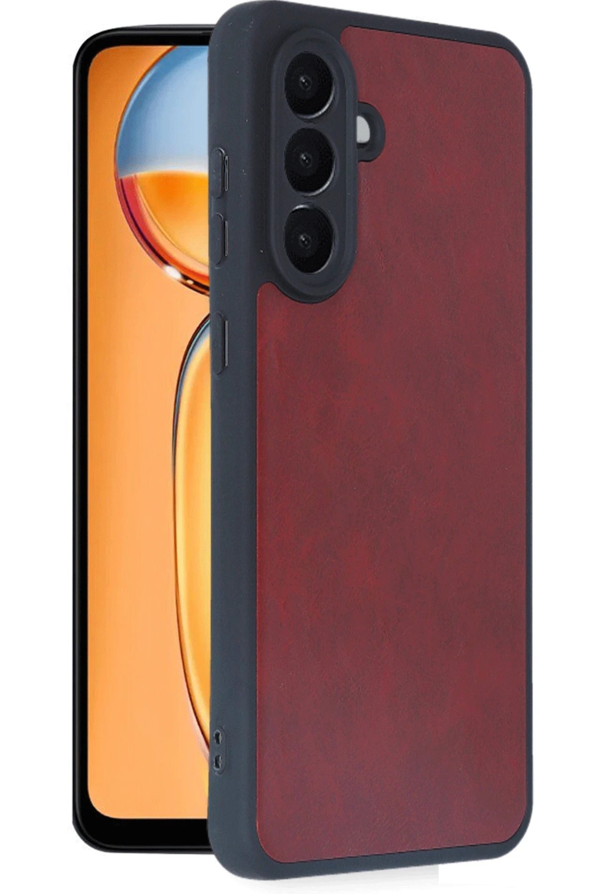 Newface Samsung Galaxy A36 Kılıf Aras Deri Kapak - Bordo