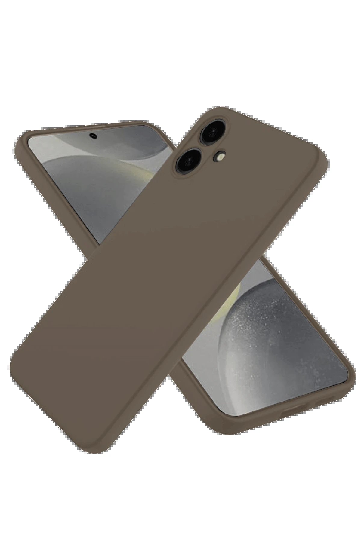 Newface Samsung Galaxy A06 Kılıf First Silikon - Kahverengi