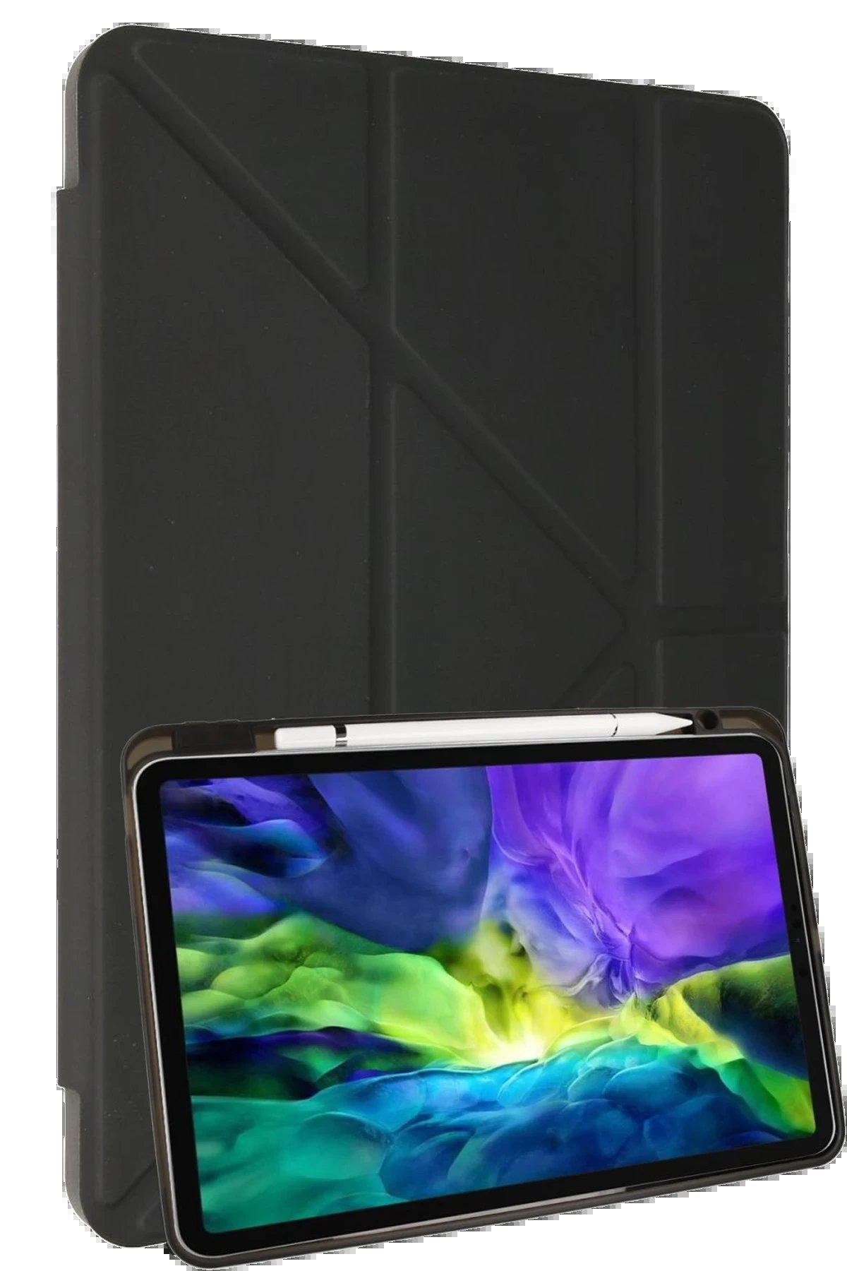 Newface Samsung Galaxy X910 Tab S9 Ultra 14.6 Kılıf Kalemlikli Mars Tablet Kılıfı - Koyu Gri