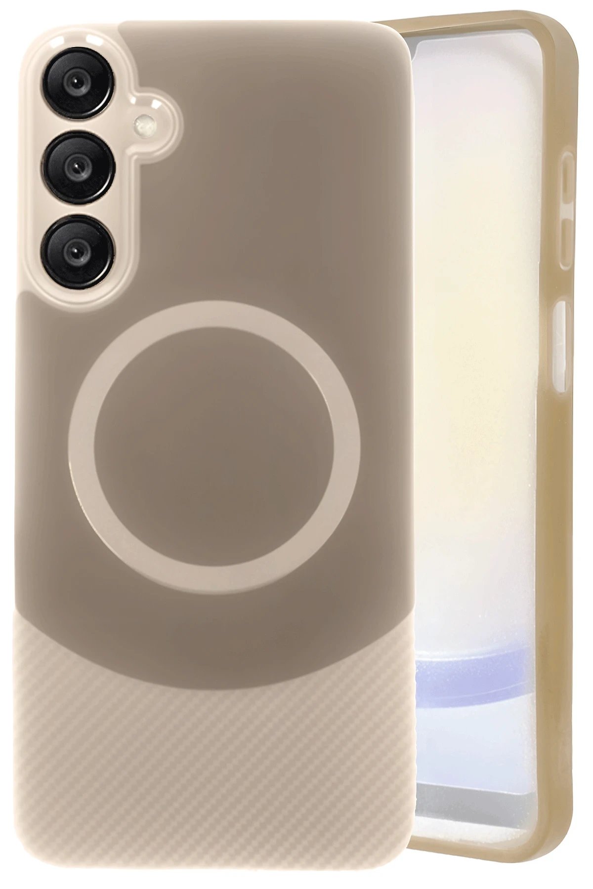 Newface Samsung A26 Kılıf Maya Karbon Kapak - Kahverengi