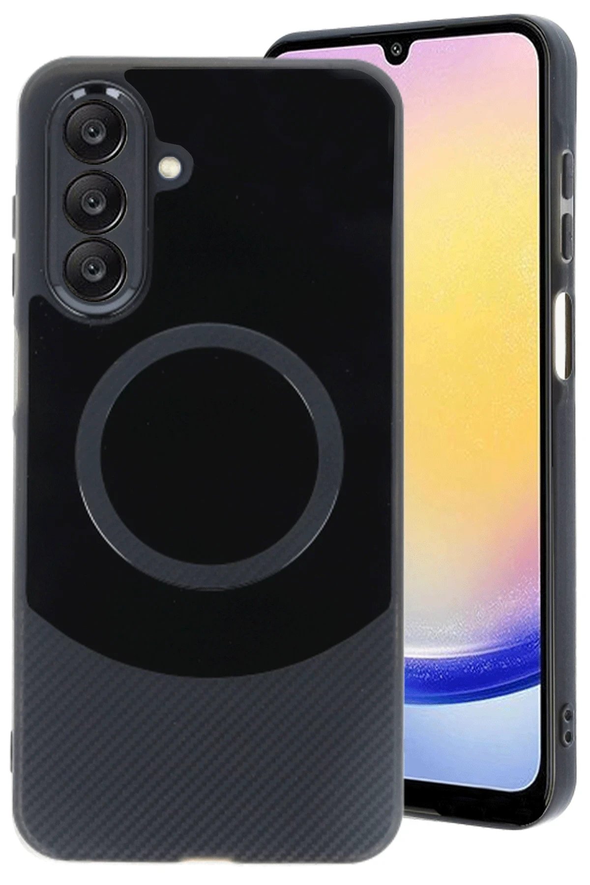 Newface Samsung A36 Kılıf Maya Karbon Kapak - Siyah