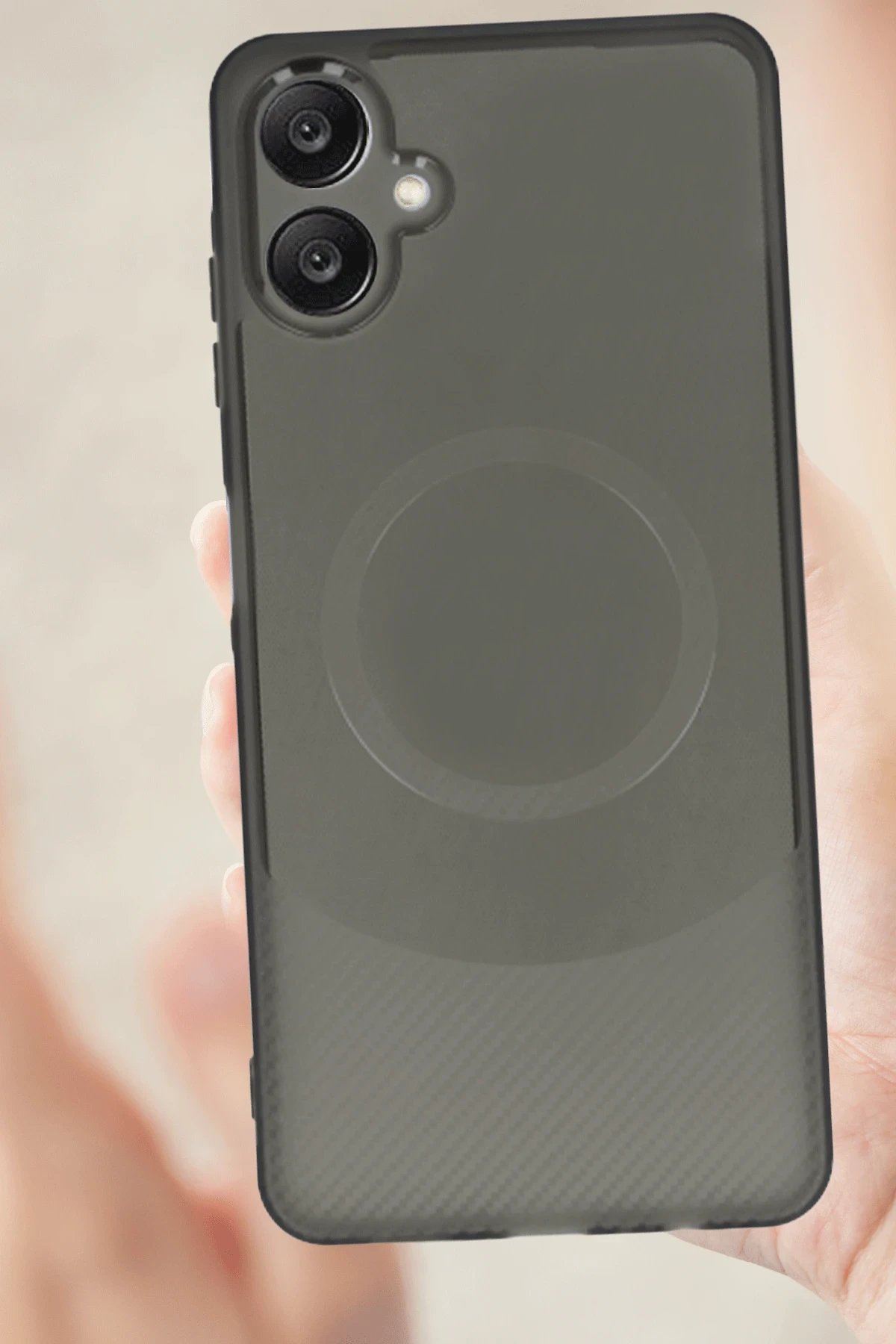 Newface Samsung A06 Kılıf Maya Karbon Kapak - Koyu Yeşil