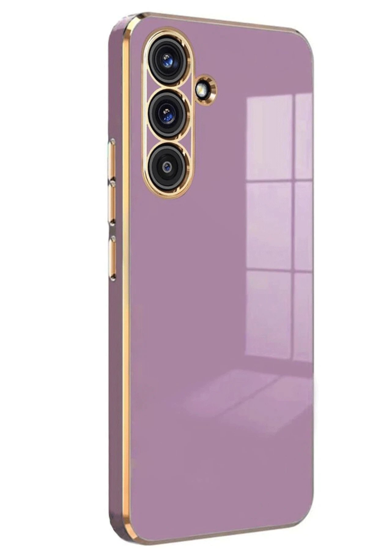 Newface Samsung Galaxy A24 4G Kılıf Volet Silikon - Mor