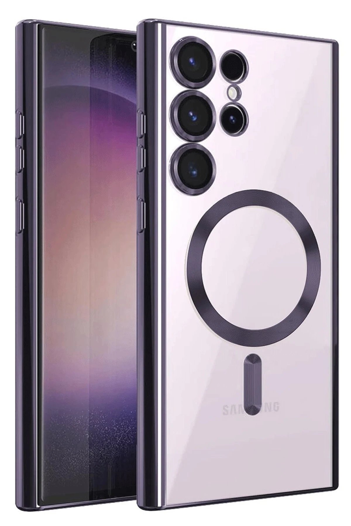 Newface Samsung Galaxy S25 Ultra Kılıf Kross Magneticsafe Kapak - Mor