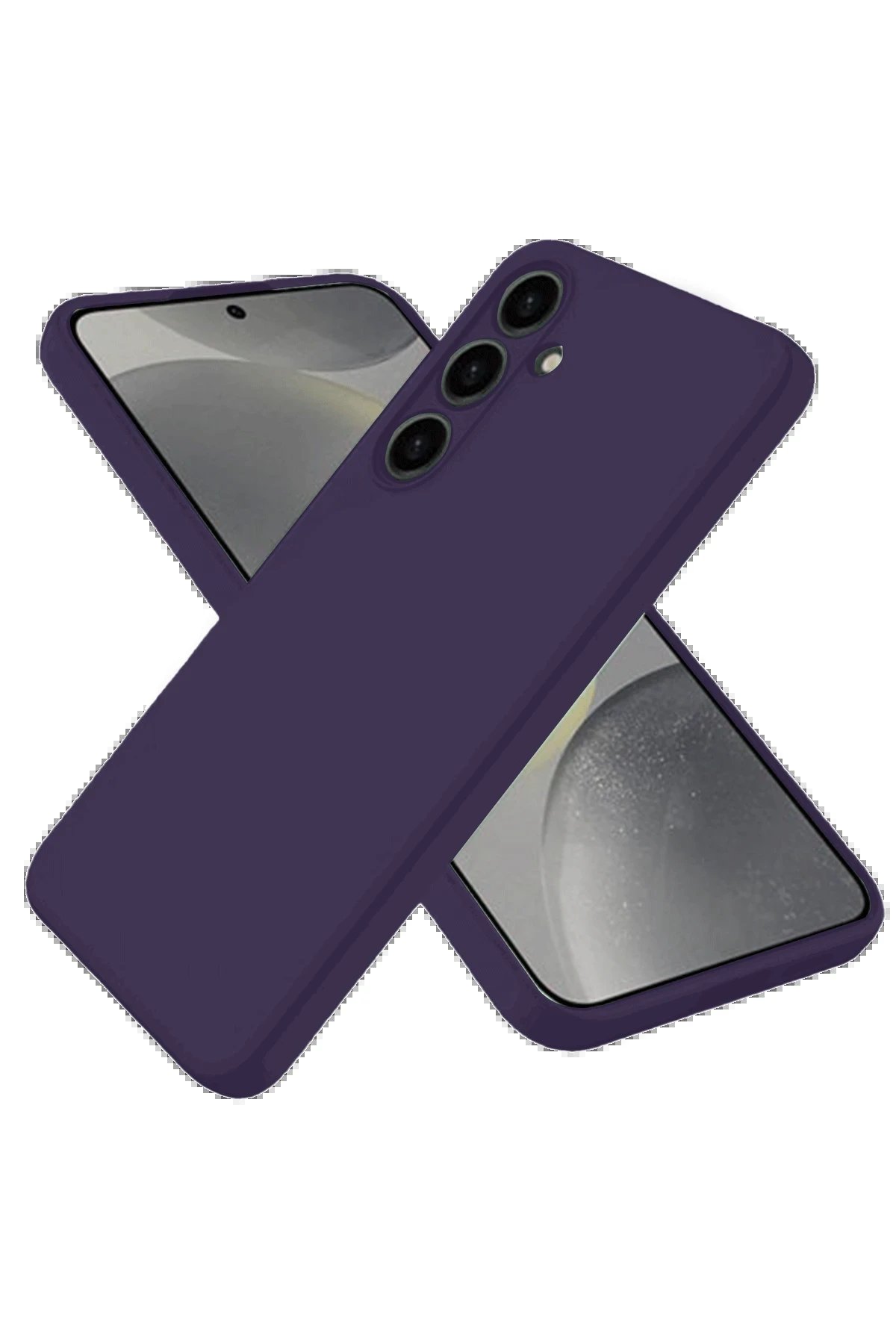 Newface Samsung Galaxy S25 Kılıf Nano içi Kadife Silikon - Mor