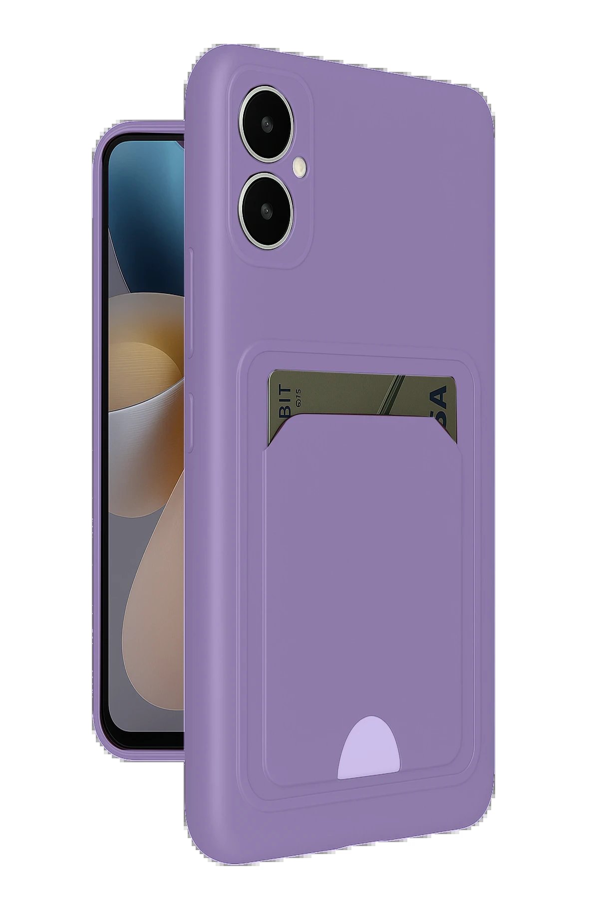 Newface Samsung Galaxy A05 Kelvin Kartvizitli Silikon - Lila