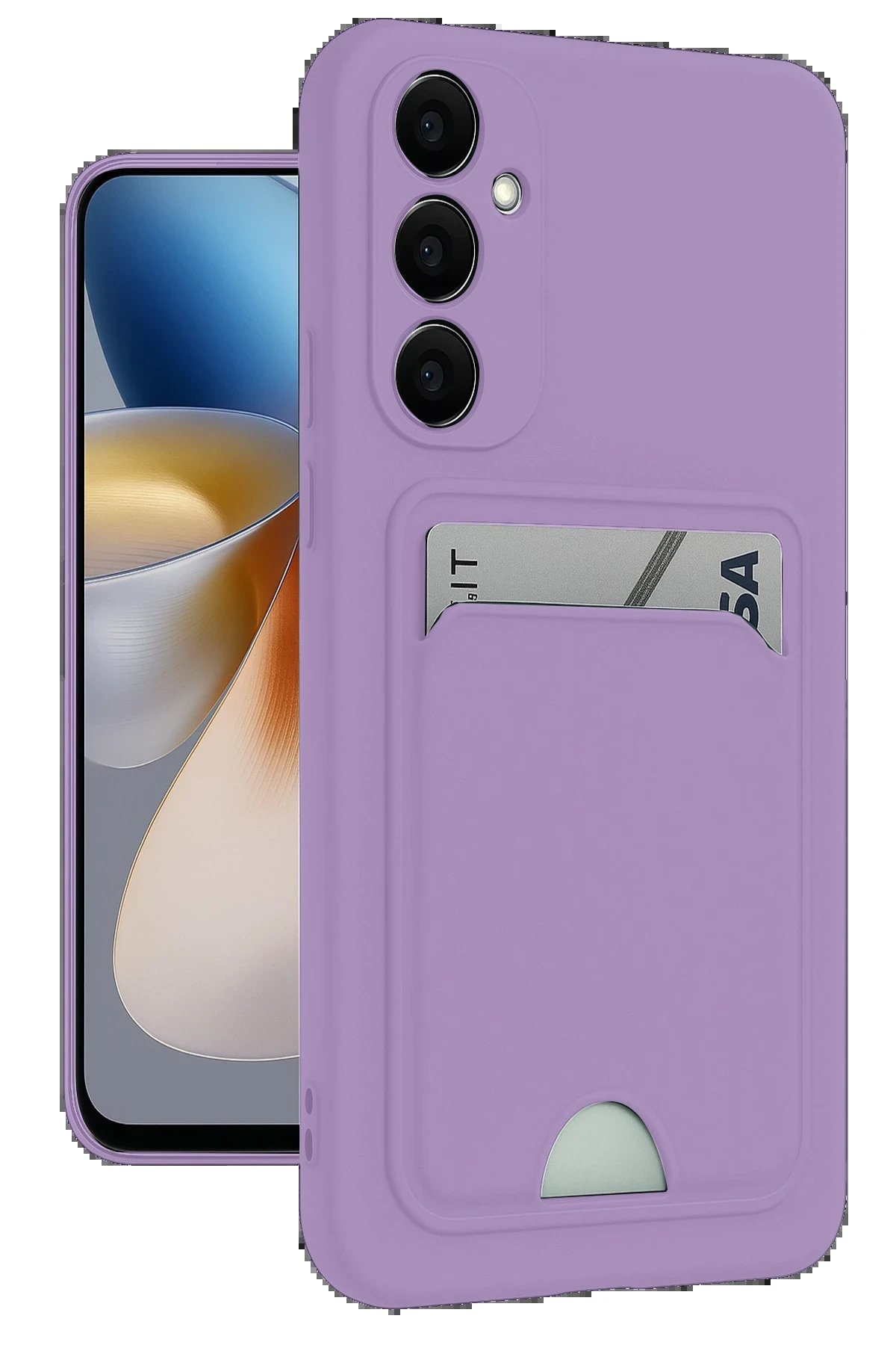 Newface Samsung Galaxy M15 Kelvin Kartvizitli Silikon - Lila