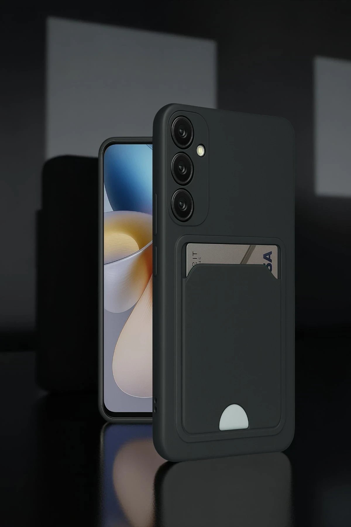 Newface Samsung Galaxy S24 Plus Kelvin Kartvizitli Silikon - Koyu Yeşil