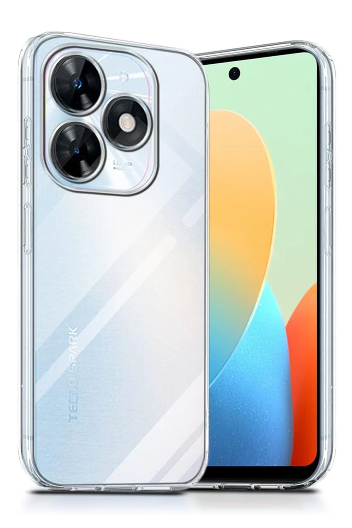 Newface Tecno Spark Go 2024 Kılıf Lüx Şeffaf Silikon