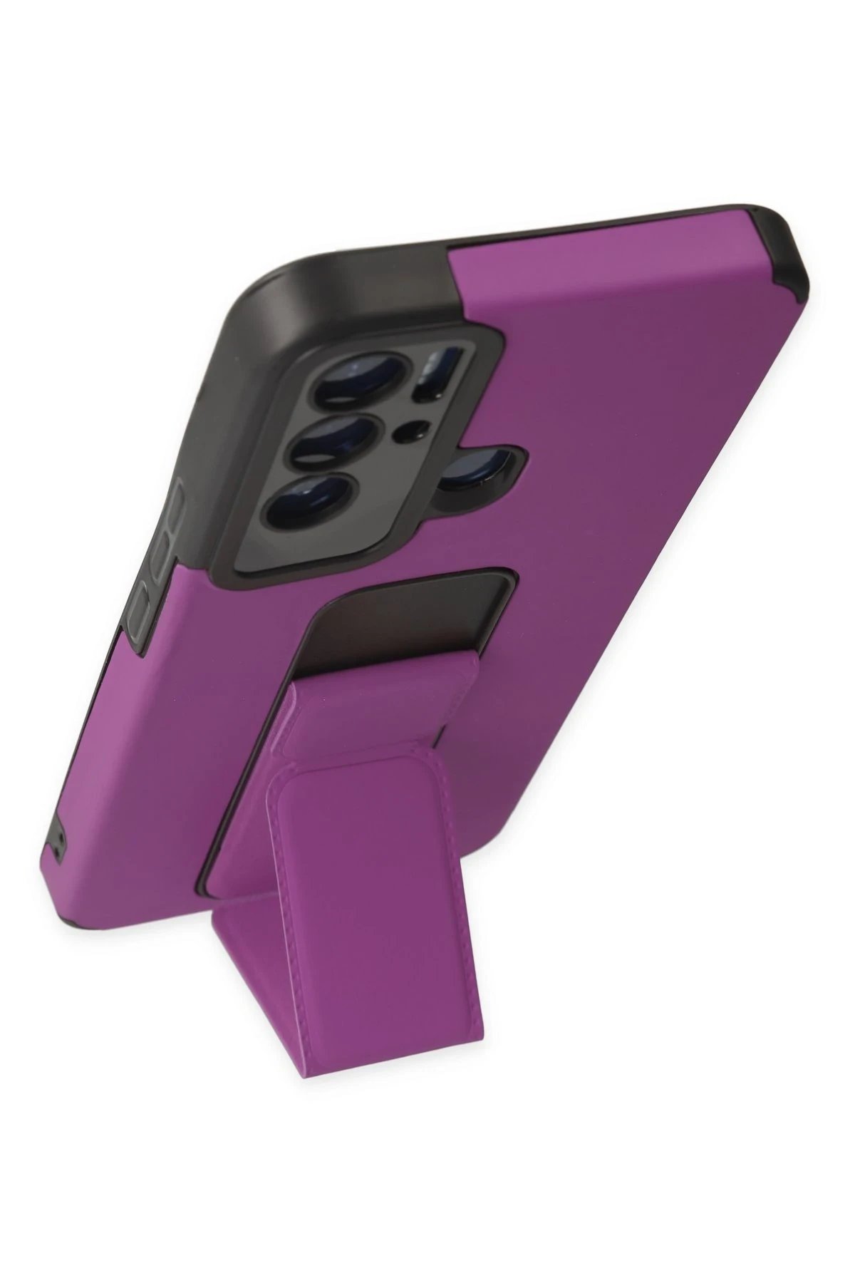 Newface Tecno Pova Neo Kılıf Mega Standlı Silikon - Mor