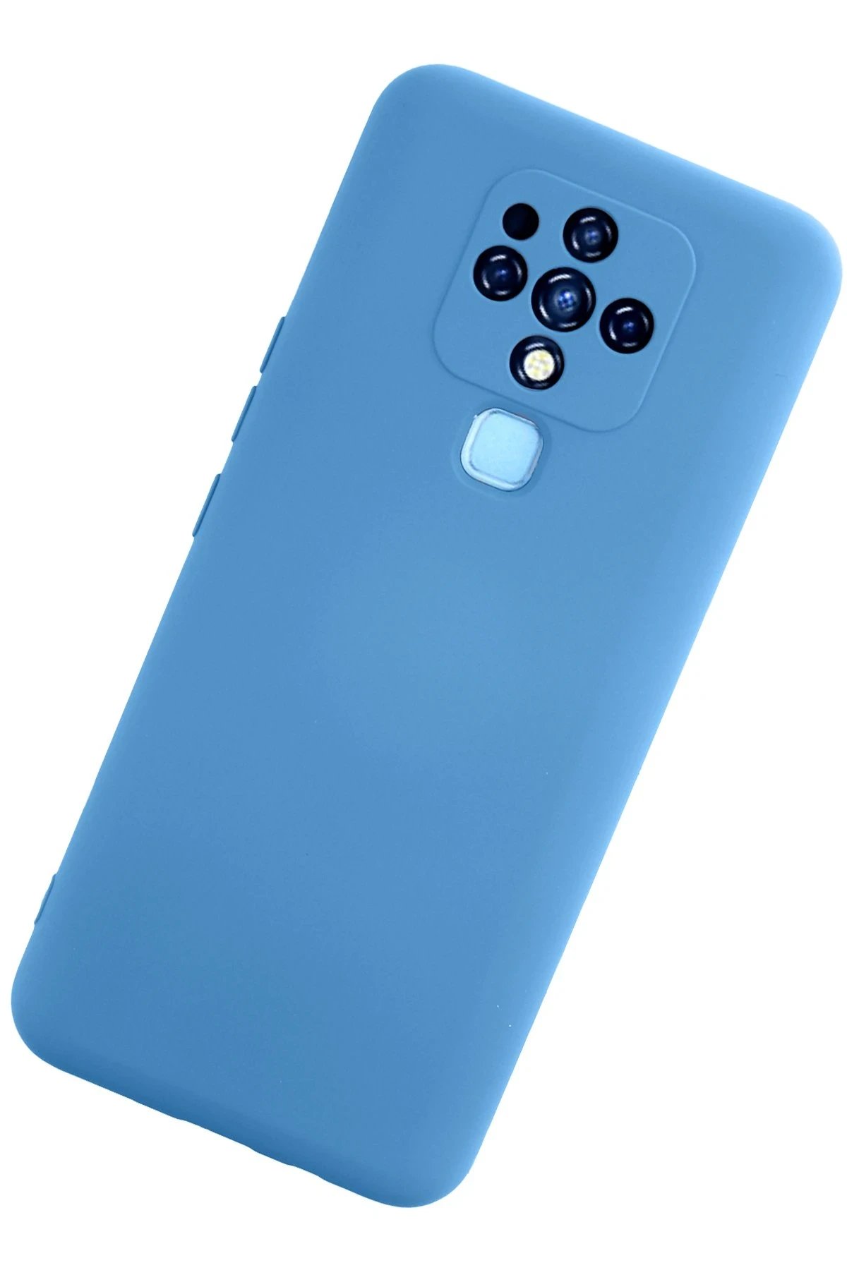 Newface Tecno Camon 16 Kılıf Nano içi Kadife Silikon - Mavi