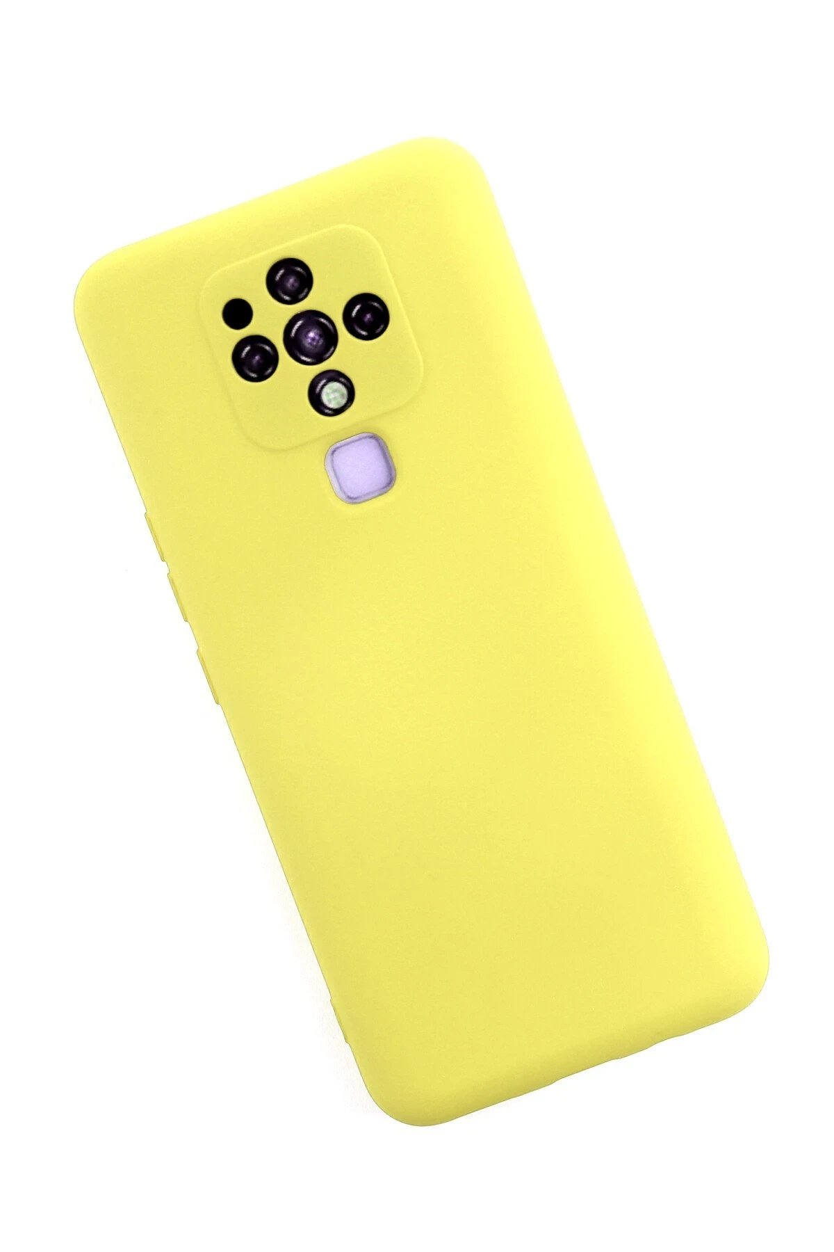 Newface Tecno Camon 16 Kılıf Nano içi Kadife Silikon - Sarı