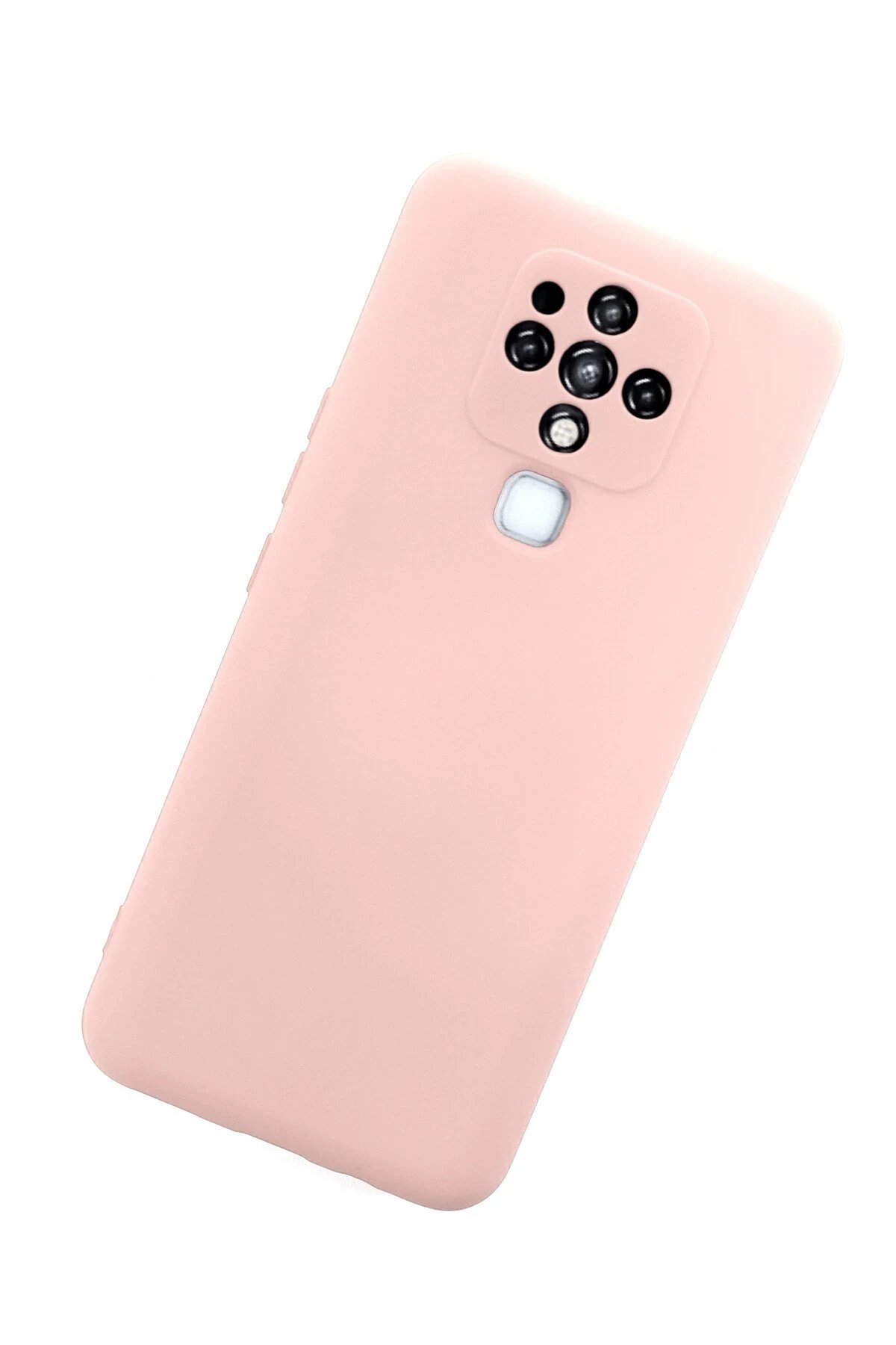 Newface Tecno Camon 16 Kılıf Nano içi Kadife Silikon - Pudra