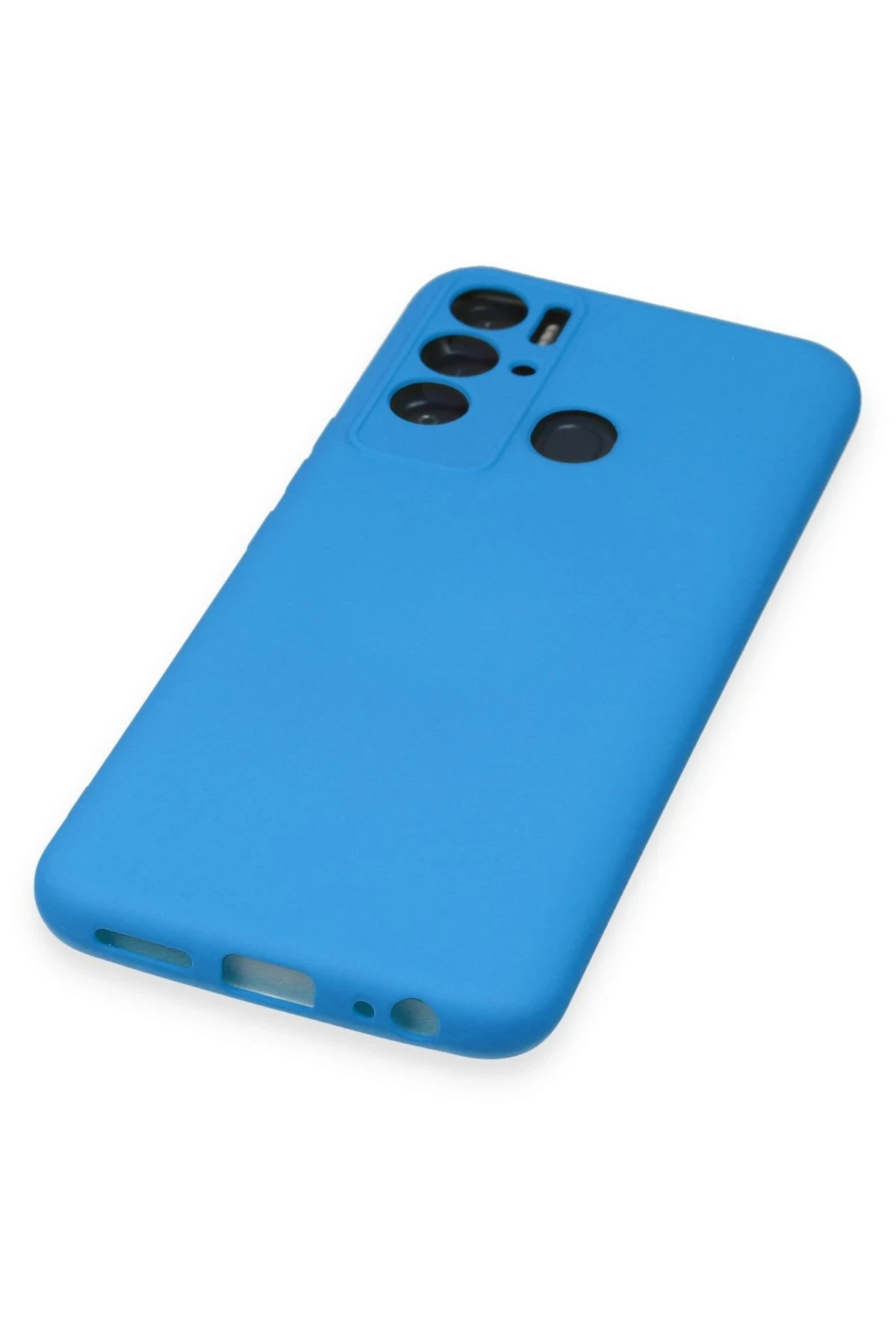 Newface Tecno Pova Neo Kılıf Nano içi Kadife Silikon - Mavi