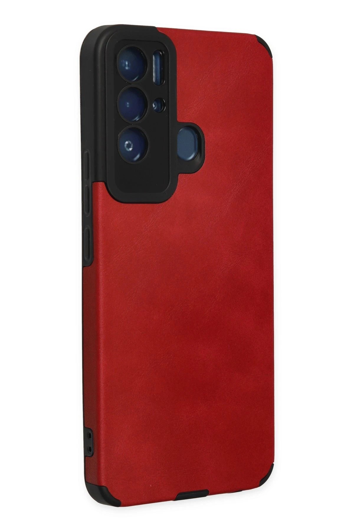 Newface Tecno Pova Neo Kılıf Loop Deri Silikon - Kırmızı