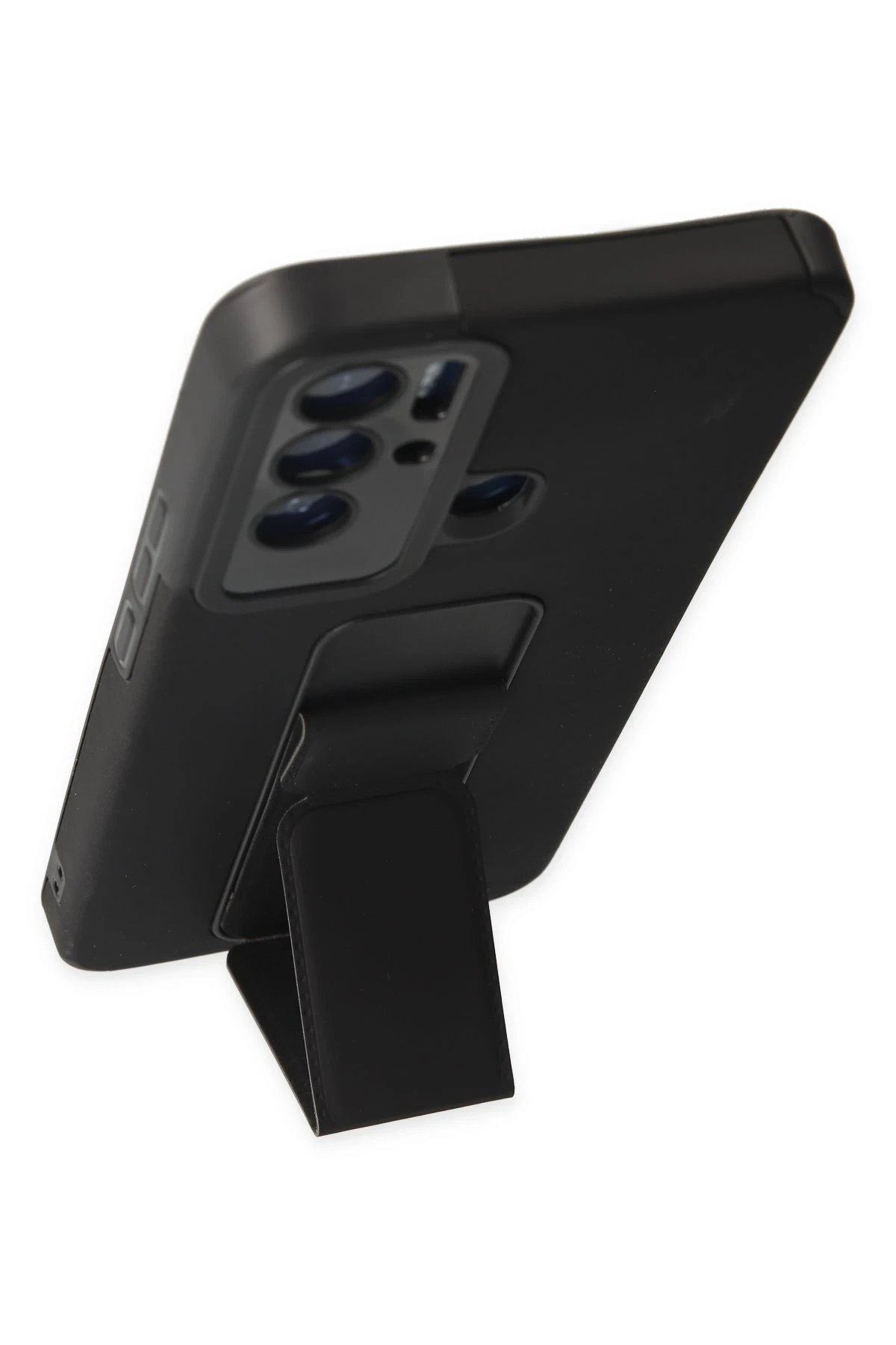 Newface Tecno Pova Neo Kılıf Mega Standlı Silikon - Siyah