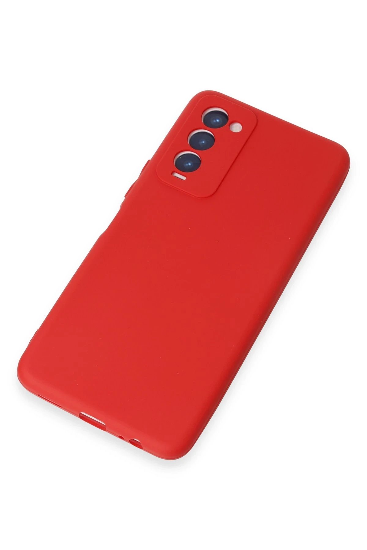 Newface Tecno Camon 18 Kılıf First Silikon - Kırmızı