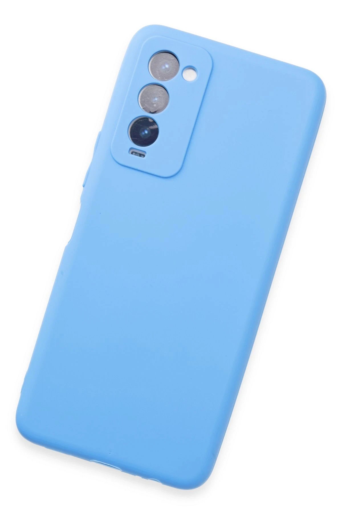 Newface Tecno Camon 18 Kılıf First Silikon - Mavi