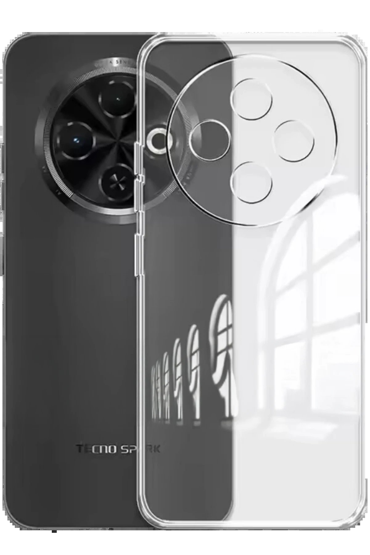 Newface Tecno Spark 30C Kılıf Lüx Şeffaf Silikon