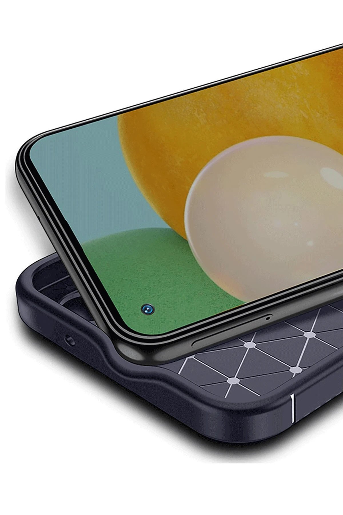 Newface Tecno Spark 30 Kılıf Auto Focus Karbon Kapak - Lacivert