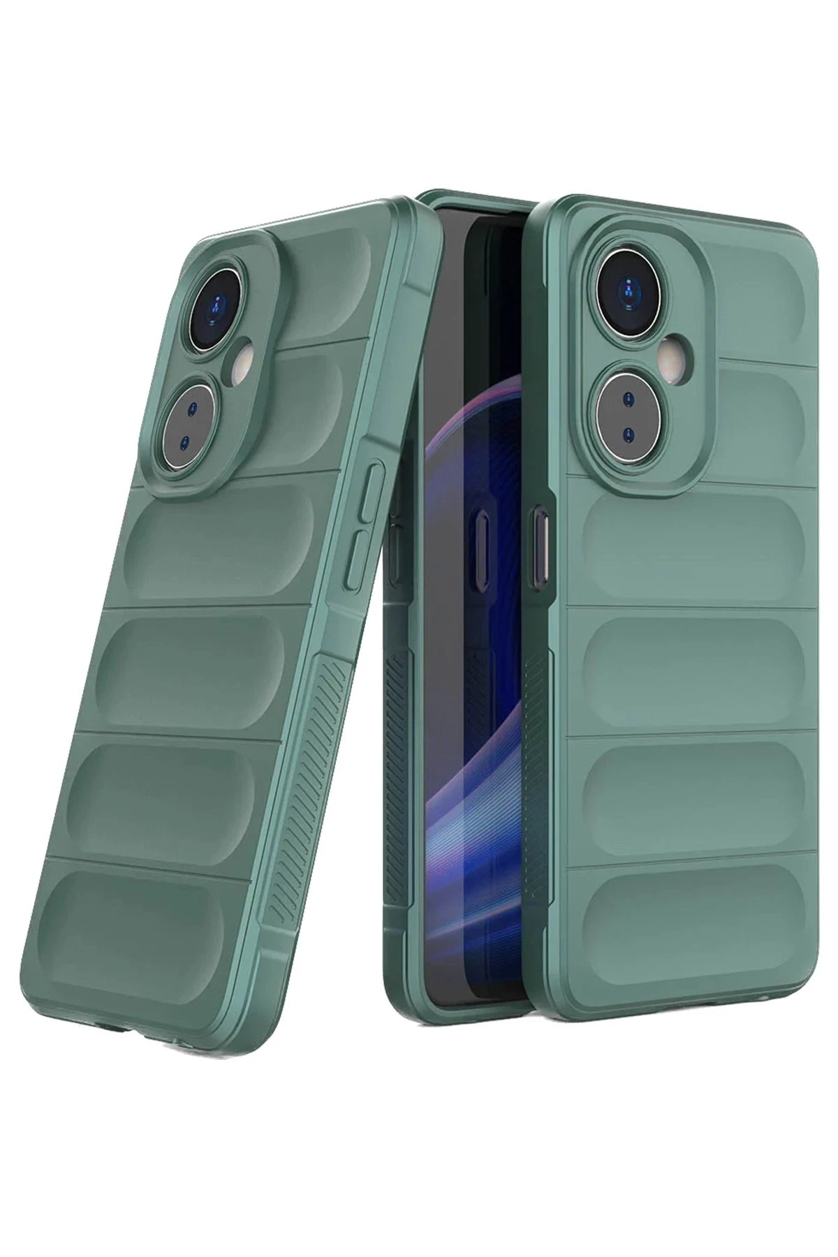 Newface Vivo Y27 Kılıf Optimum Silikon - Koyu Yeşil