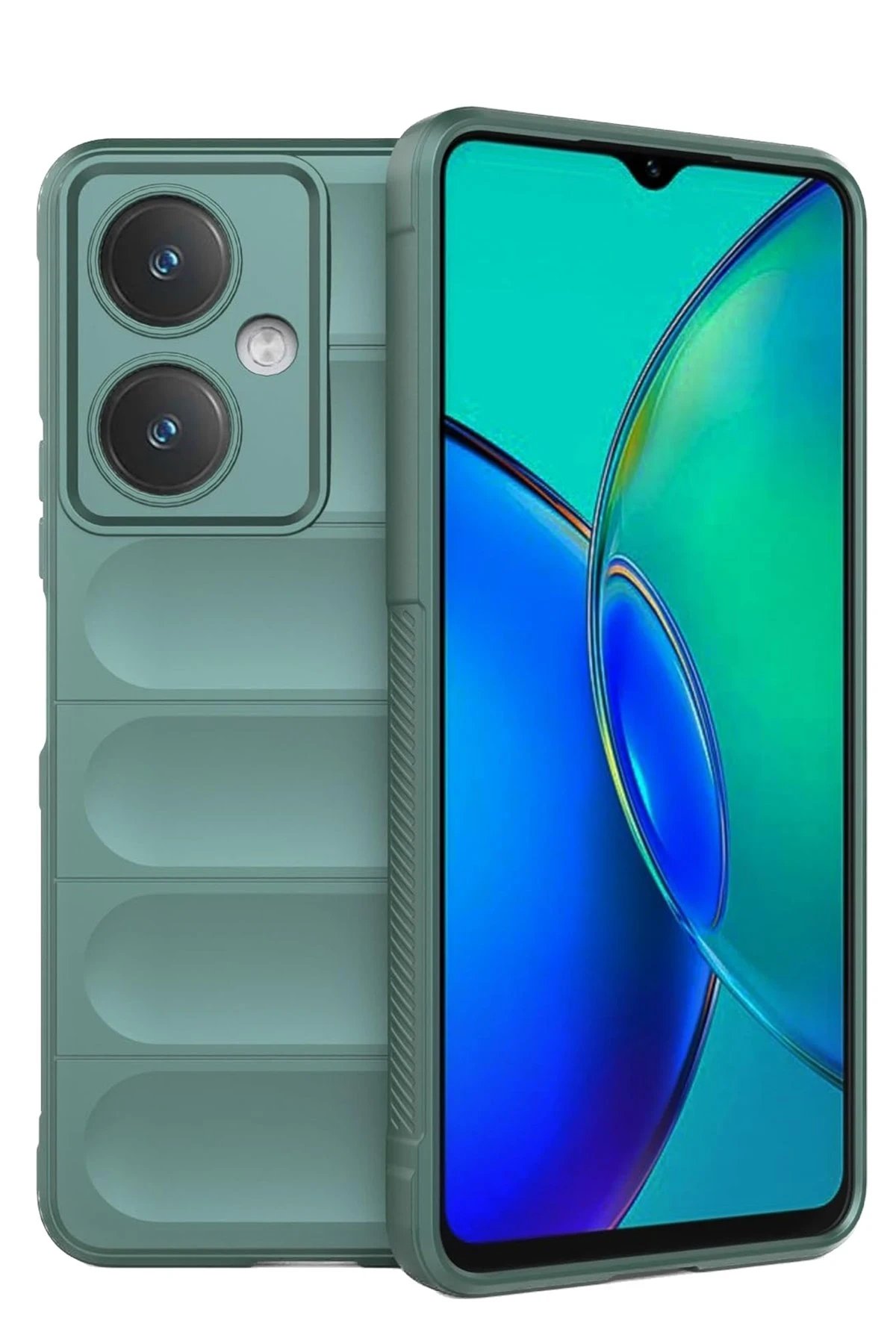 Newface Vivo Y27 Kılıf Optimum Silikon - Koyu Yeşil