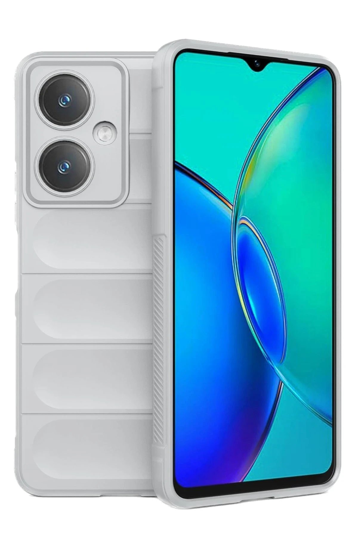Newface Vivo Y27 Kılıf Optimum Silikon - Krem