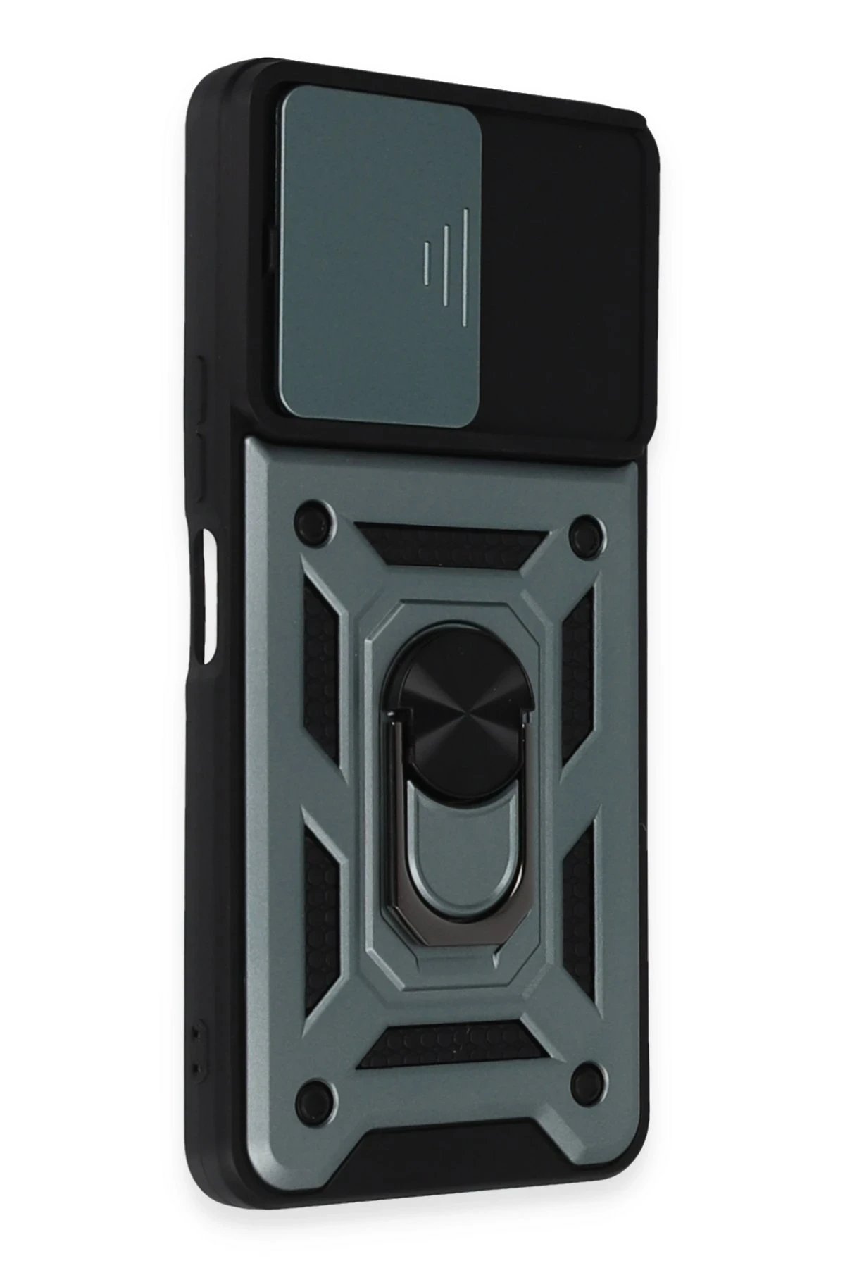 Newface Vivo Y36 Kılıf Pars Lens Yüzüklü Silikon - Yeşil