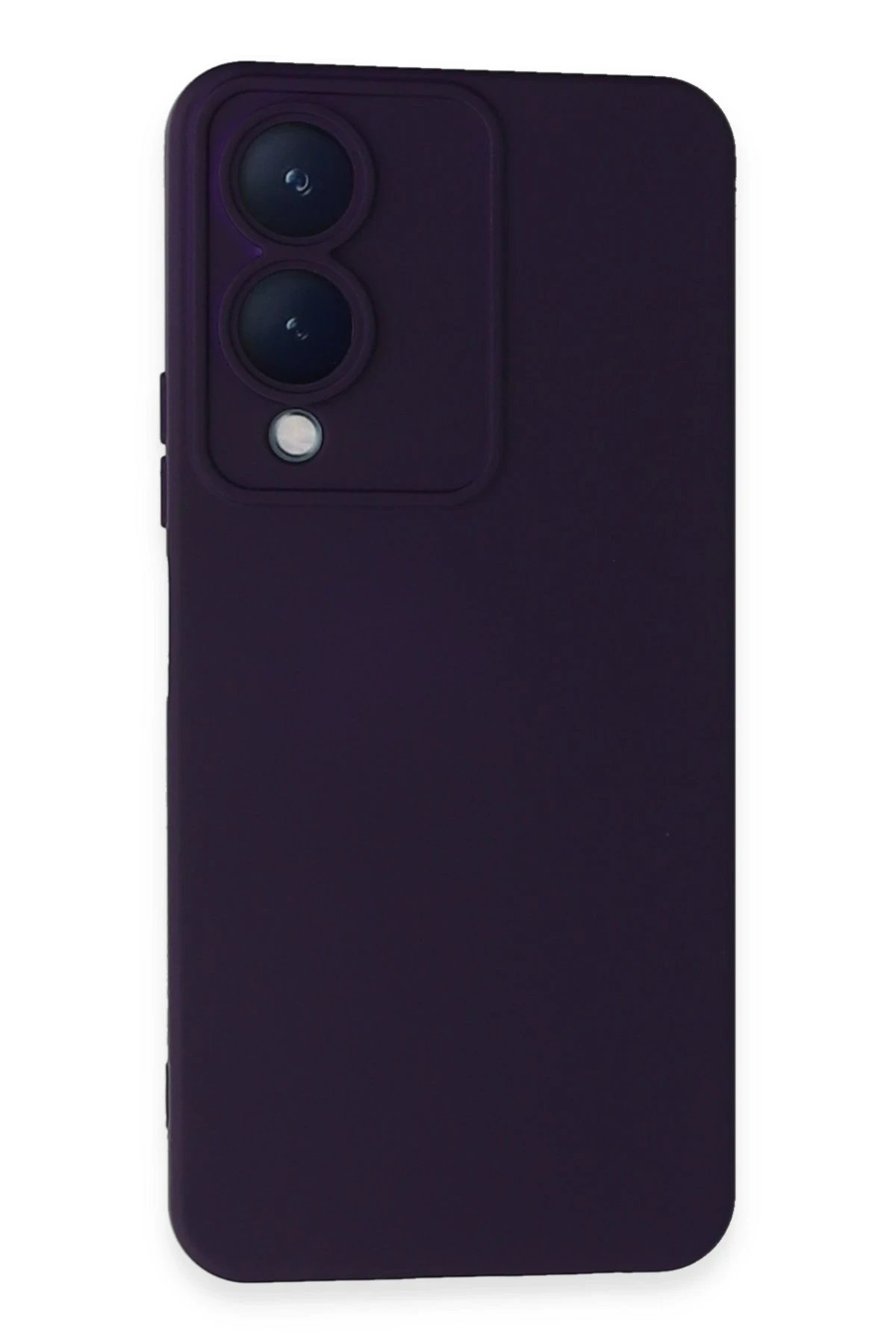 Newface Vivo Y17S Kılıf Nano içi Kadife Silikon - Mor